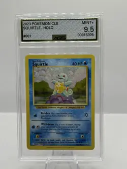 2023 Pokemon CLB 001/034 Squirtle Holo AGS 9.5 - Image 1
