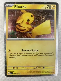Pikachu 051/162 Temporal Forces Cosmos Holo Promo Pokemon TCG SWIRL NM - Image 1