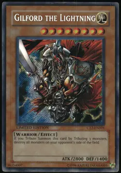 Yu-Gi-Oh! Tins Gilford Lightning 2005 CT2-EN001 Secret Rare Limited Edition - Image 1