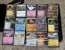 POKEMON, ONE PIECE CARD LOT! LOT OF 19 CARDS. 17 HOLO/FOIL POKEMON, 2 ONE PIECE - Image 1