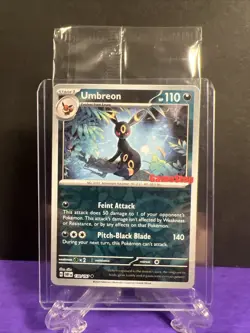 2023 Umbreon 130/197 Gamestop promo Pokemon Card Sealed English Stamped - Image 1