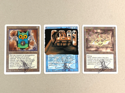 Lot of 3 Vintage MTG Revised Cards * Signed and Altered by Artist Amy Weber * - Image 1