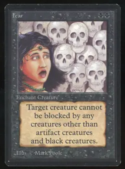 1993 MTG Magic the Gathering Beta Fear NM Raw Gaming Card TCG - Image 1