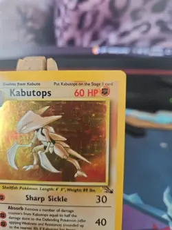 Pokemon TCG Kabutops Holo Rare Unlimited Card Fossil 9/62 HP - Image 3