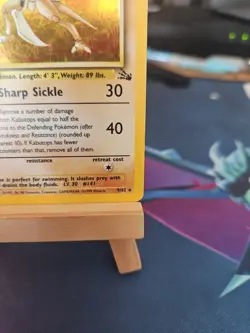 Pokemon TCG Kabutops Holo Rare Unlimited Card Fossil 9/62 HP - Image 4