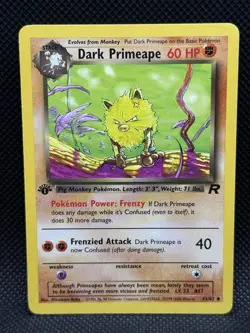 Dark Primeape 43/82 1st Edition Team Rocket WOTC Pokemon Card - LP - Image 1