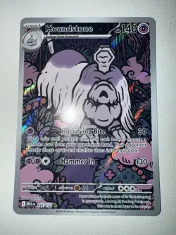 Pokemon TCG Mega Evolution Houndstone Illustration Rare Holo Card 145/132 NM - Image 1