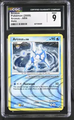 CGC 9 MINT Arceus 2009 Arceus AR4 Holo Pokemon Card - Image 1