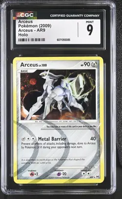 CGC 9 MINT Arceus 2009 Arceus AR9 Holo Pokemon Card - Image 1