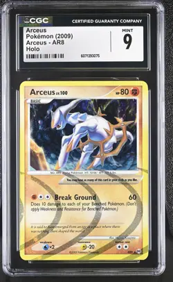 CGC 9 MINT Arceus 2009 Arceus AR8 Holo Pokemon Card - Image 1