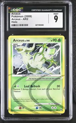 CGC 9 MINT Arceus 2009 Arceus AR2 Holo Pokemon Card - Image 1