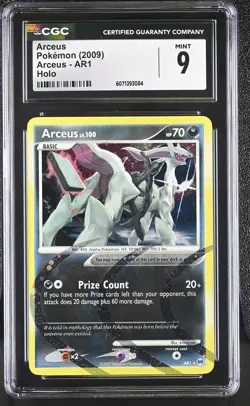 CGC 9 MINT Arceus 2009 Arceus AR1 Holo Pokemon Card - Image 1