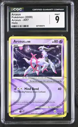 CGC 9 MINT Arceus 2009 Arceus AR7 Holo Pokemon Card - Image 1