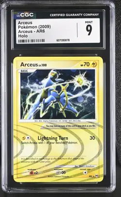 CGC 9 MINT Arceus 2009 Arceus AR6 Holo Pokemon Card - Image 1
