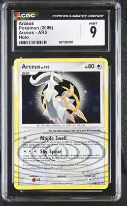 CGC 9 MINT Arceus 2009 Arceus AR5 Holo Pokemon Card - Image 1