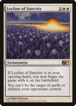 Leyline of Sanctity Magic 2011 M11 NM White Rare MAGIC MTG CARD ABUGames - Image 1