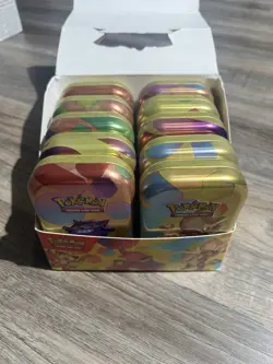 Pokemon 151 TCG Display EMPTY Mini Tins With Coins And Art Card Set NO PACKS (B) - Image 1