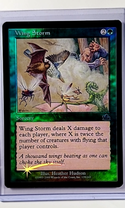 2000 MTG Magic The Gathering PCY Prophecy Vintage Foil #135 Wing Storm - Image 1