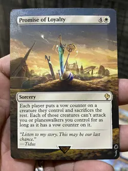 Promise of Loyalty MTG Final Fantasy Commander Hand Painted Extended Altered Art - Image 1