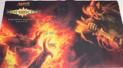 2008 MTG PLAYER SIGNED PLAYMAT MAGIC THE GATHERING MORNINGTIDE PRO PLAYERSU - Image 1