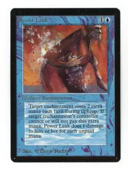 Magic the Gathering Beta Power Leak MTG NM Blue - Image 1