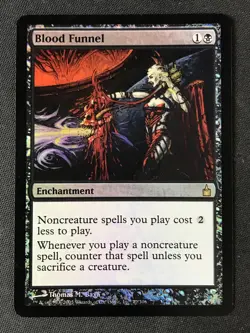 MTG Ravnica: City of Guilds #77 Blood Funnel FOIL RARE MP - Image 1