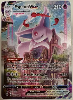 Espeon VMAX 270/264 SWSH Fusion Strike Secret Rare Alt Art Pokemon - Image 3