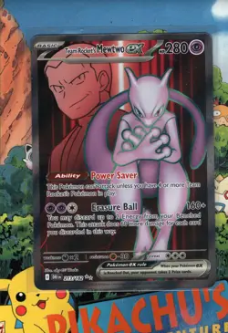 Pokemon TCG Team Rocket's Mewtwo ex 213/182 Sv10: Destined Rivals Holo NM/M - Image 1