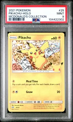 2021 POKEMON MCDONALD'S COLLECTION #25 PIKACHU-HOLO PSA 9 - Image 1