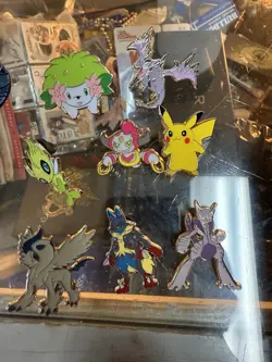 Lot of 8 Pokemon Enamel Pins & 12 Coins - Charizard, Dialga, Latias, Latios ETC - Image 2