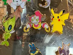 Lot of 8 Pokemon Enamel Pins & 12 Coins - Charizard, Dialga, Latias, Latios ETC - Image 4