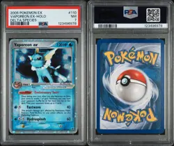 2005 POKEMON EX DELTA SPECIES #110 VAPOREON EX-HOLO PSA 7 - Image 2