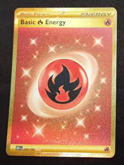 Basic Fire Energy 230/197 SV03: Obsidian Flames Holo Rare Pokemon TCG NM - Image 1