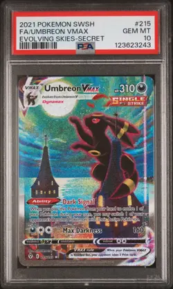 2021 Pokemon Sword & Shield Evolving Skies # 215/203 Umbreon VMAX ALT ART PSA 10 - Image 1