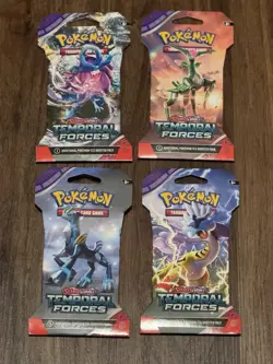 Pokemon Scarlet Violet Temporal Forces Sleeved Booster Packs Set of 4 - Image 1