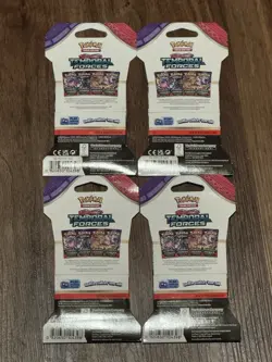 Pokemon Scarlet Violet Temporal Forces Sleeved Booster Packs Set of 4 - Image 2