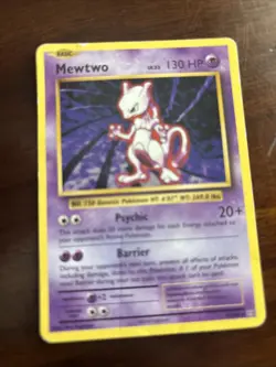 Mewtwo 10/102 Pokemon TCG 1999 Base Set Holo Unlimited Rare [LP Condition] - Image 1