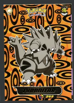 Pokemon Alpha Omega Dark Shadow Set-TYRANITAR #16 *GOLD HOLO* - Image 1