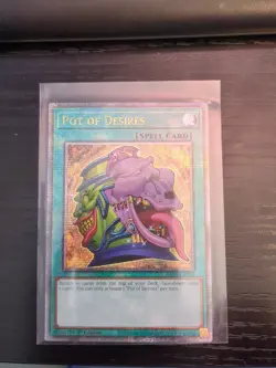 Yu-Gi-Oh Pot Of Desires RA01-EN056 Quarter Century Rare NM - Image 1