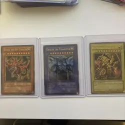 Yugioh God Cards, Slifer GB1-001, Obelisk GB1-002, Winged Dragon Of Ra GB1-003 - Image 1