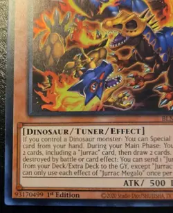 Jurrac Megalo BLMM-EN016 1st Edition Ultra Rare Monster Mayhem Yu-Gi-Oh! TCG - Image 4