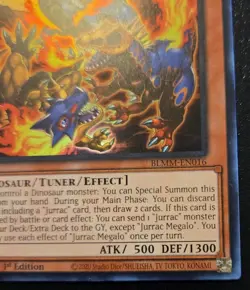 Jurrac Megalo BLMM-EN016 1st Edition Ultra Rare Monster Mayhem Yu-Gi-Oh! TCG - Image 5