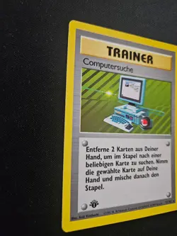 GERMAN Computer Search Pokemon Base Set First Edition Pokemon Card - Image 4