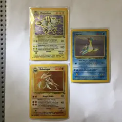 Vintage Pokemon Card Holo Lot Fossill Set Rare NM Ken Sugimori Art Lot 90s 1999 - Image 1