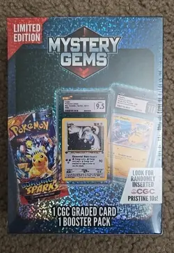 Pokemon TCG: Limited Edition Mystery Gems (1 Graded Card, 1 Booster Pack) - Image 1