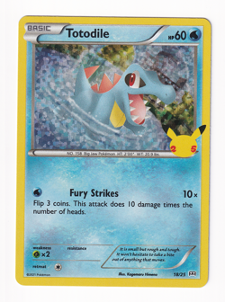 Totodile 18/25 Promo McDonald's 25th Anniversary 2021 Pokemon Card Near Mint NM - Image 1
