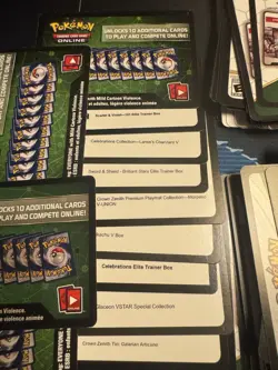 110 Pokemon TCG Online Code Cards - Unused - 8 ETB/collection/tin Codes - Image 1