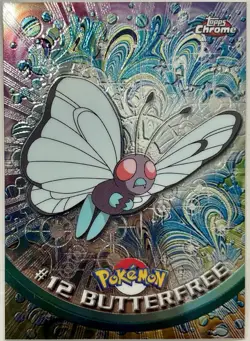 BUTTERFREE #12, Series 1 - 2000, Topps TV Animation Edition Chrome Pokemon Card - Image 1