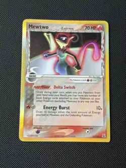 Pokemon Mewtwo TCG Delta Species 12/113 Holo Rare Card - Image 1
