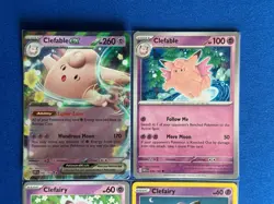 Clefable EX Obsidian Flames (+1) + Clefairy (x2) 4-card Pokemon lot - PWE - Image 4